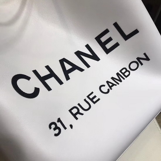 Chanel 31 Rue Cambon Bag White Calfskin Leather