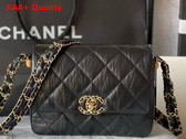 Chanel Aged Calfskin Flap Bag in Black Replica