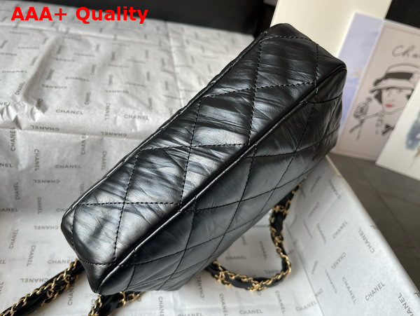 Chanel Aged Calfskin Flap Bag in Black Replica