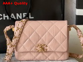 Chanel Aged Calfskin Flap Bag in Light Pink Replica