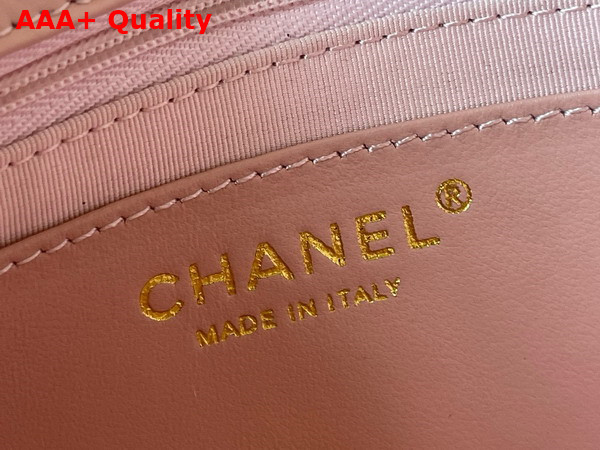 Chanel Aged Calfskin Flap Bag in Light Pink Replica