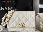 Chanel Aged Calfskin Flap Bag in White Replica