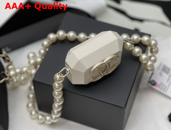 Chanel Airpods Case Necklace White AB6678 Replica