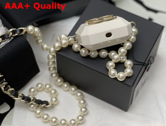 Chanel Airpods Case Necklace White AB6678 Replica