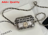 Chanel Airpods Case Necklace in Silver Replica