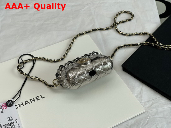 Chanel Airpods Case Necklace in Silver Replica