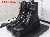 Chanel Ankle Boot in Black Calfskin Replica