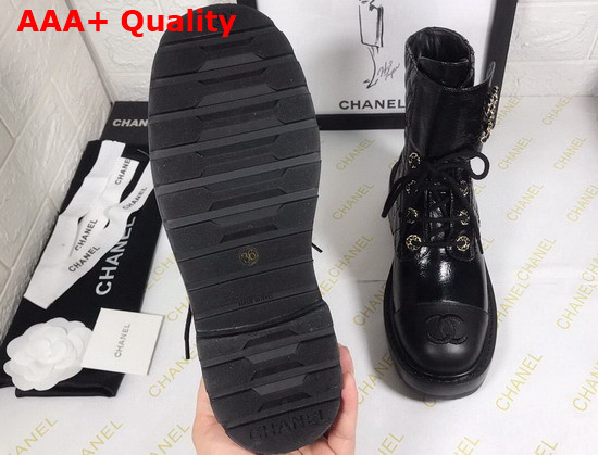 Chanel Ankle Boot in Black Calfskin Replica