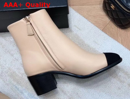 Chanel Ankle Boots Calfskin Beige G36307 Replica