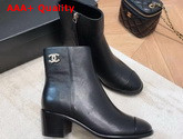 Chanel Ankle Boots Calfskin Black G36307 Replica