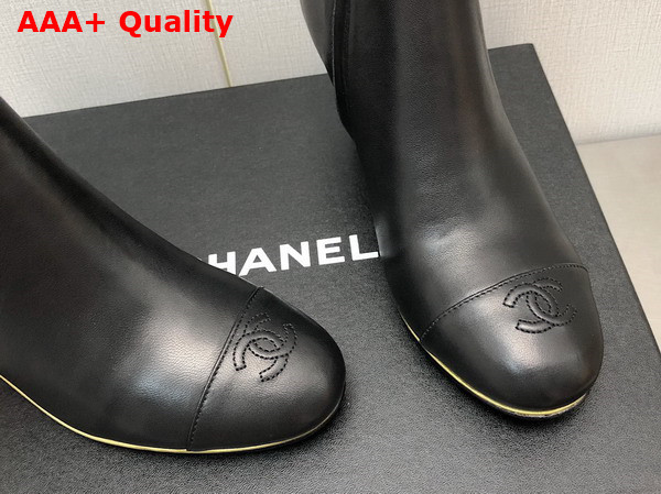 Chanel Ankle Boots Stretch Lambskin and Lambskin Black Ref G39428 Replica