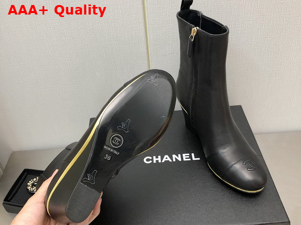 Chanel Ankle Boots Stretch Lambskin and Lambskin Black Ref G39428 Replica