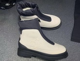 Chanel Ankle Boots in Beige Calfskin and Shearling Sheepskin Lining