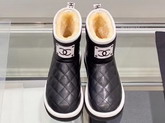 Chanel Ankle Boots in Black Shearling Lambskin