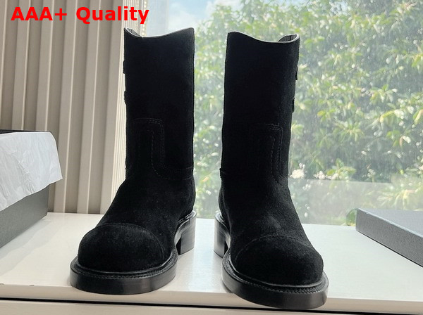 Chanel Ankle Boots in Black Suede Replica