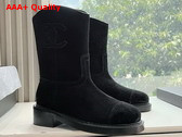 Chanel Ankle Boots in Black Suede Replica