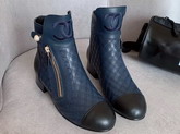 Chanel Ankle Boots in Blue Embroidered Calfskin