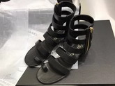 Chanel Ankle Sandal in Black Calf Leather