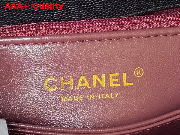 Chanel Authentic Chanel Coco Handle Bag in Black Grained Calfskin Replica