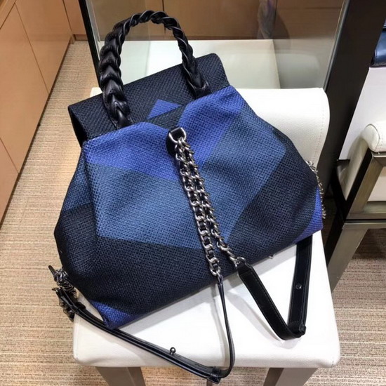 Chanel Backpack Blue Canvas