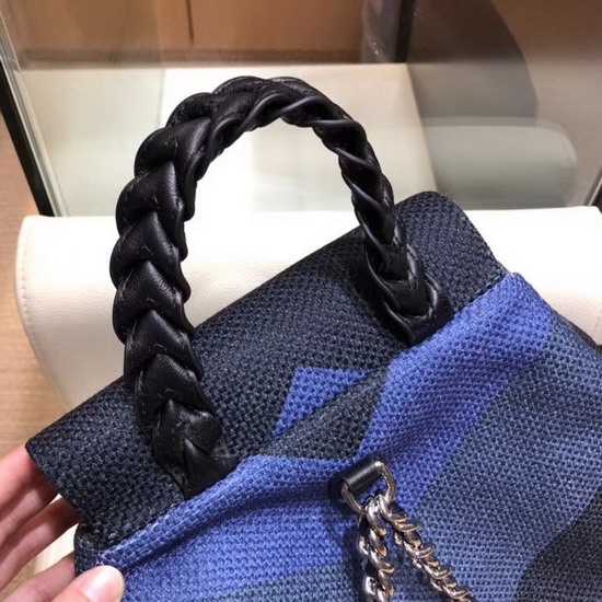 Chanel Backpack Blue Canvas