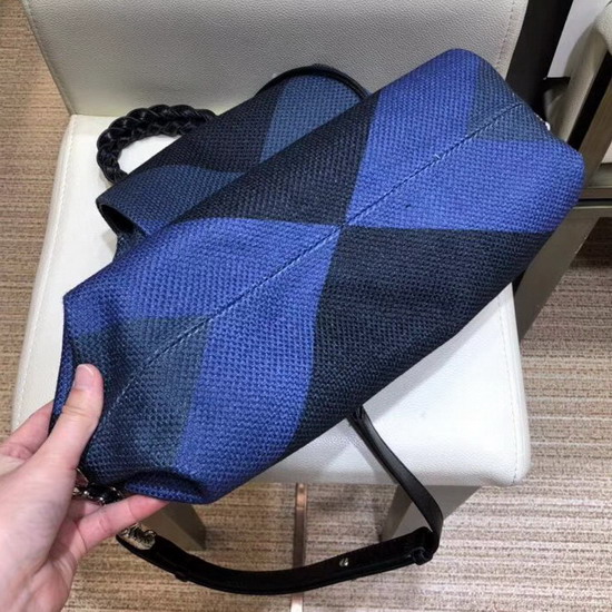 Chanel Backpack Blue Canvas