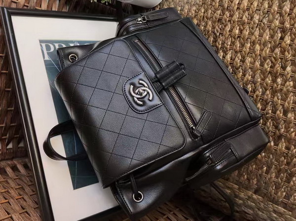 Chanel Backpack Calfskin Ruthenium Tone For Sale