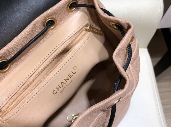 Chanel Backpack Nude Grained Calfskin