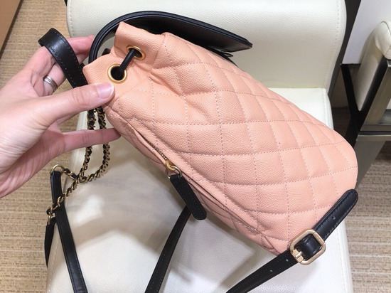 Chanel Backpack Pink Grained Calfskin