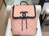 Chanel Backpack Pink Grained Calfskin