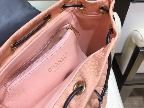 Chanel Backpack Pink Grained Calfskin