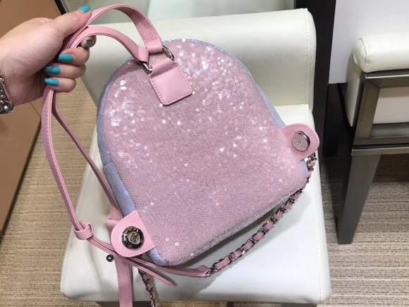 Chanel Backpack Pink Sequins