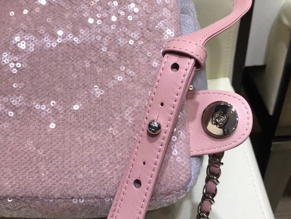 Chanel Backpack Pink Sequins