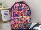 Chanel Backpack Printed Fabric Multicolor