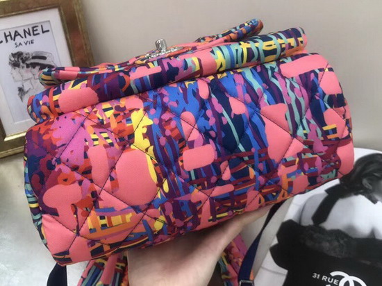 Chanel Backpack Printed Fabric Multicolor