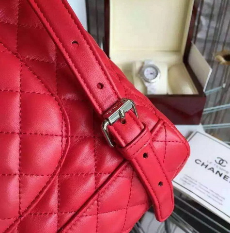 Chanel Backpack Red Lambskin for Sale