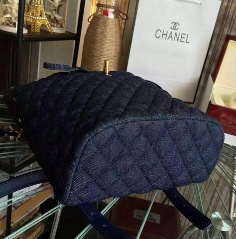 Chanel Backpack Washed Denim Blue for Sale