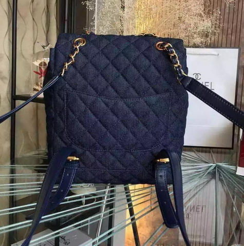 Chanel Backpack Washed Denim Blue for Sale