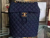 Chanel Backpack Washed Denim Blue for Sale