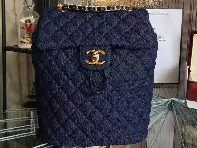 Chanel Backpack Washed Denim Blue for Sale