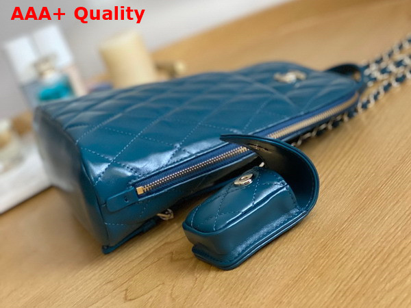 Chanel Backpack in Blue Shiny Calfskin Replica