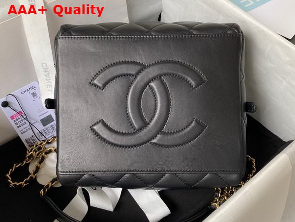 Chanel Bag with Top Handle Calfskin and Gold Tone Metal Black Ref AS4201 Replica