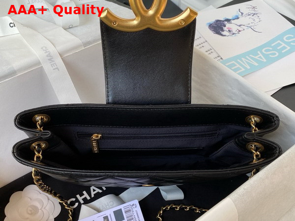 Chanel Baguette Bag in Black Lambskin AS4611 Replica