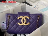 Chanel Baguette Bag in Purple Lambskin AS4611 Replica