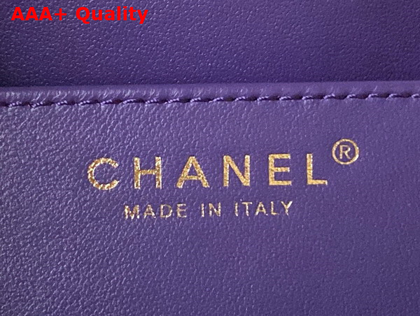 Chanel Baguette Bag in Purple Lambskin AS4611 Replica