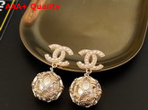 Chanel Ball Shape Earring Gold Metal and Resin Pearls Replica