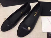 Chanel Ballerinas Black Lambskin and Grosgrain For Sale