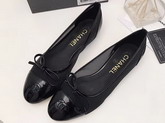 Chanel Ballerinas Black Mesh and Lambskin