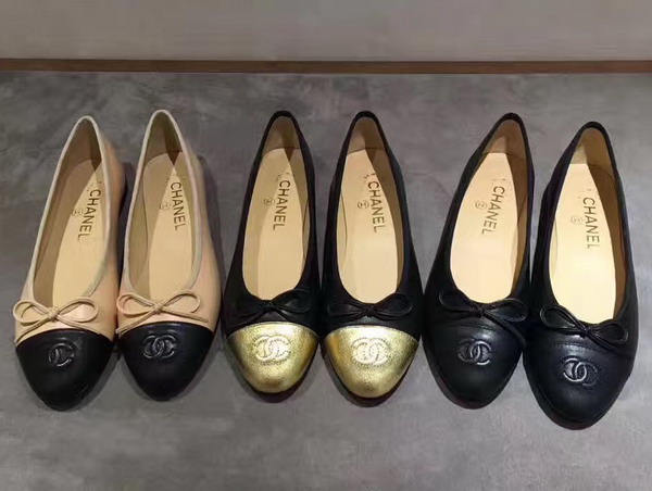 Chanel Ballerinas Lambskin All Black For Sale