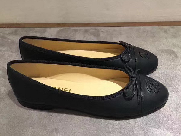 Chanel Ballerinas Lambskin All Black For Sale